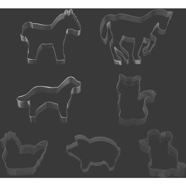 RBV Birkmann Ausstechformen Bauernhof 7er Set Silber 3 RBV Birkmann Ausstechformen Bauernhof 7er Set Silber