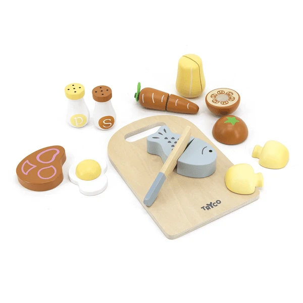 Tryco Schneidebrett Mit Essen Aus Holz 3 Tryco Schneidebrett Mit Essen Aus Holz