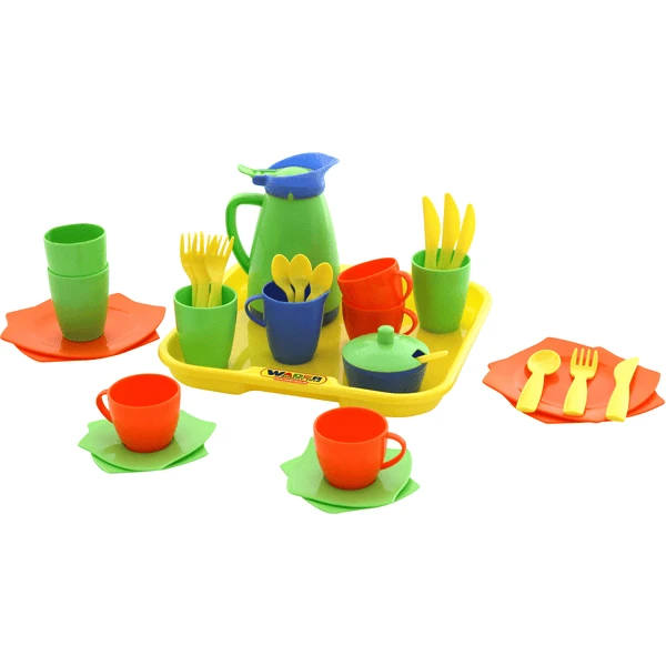 WADER QUALITY TOYS Service Auf Tablett 34-teilig 3 WADER QUALITY TOYS Service Auf Tablett 34-teilig
